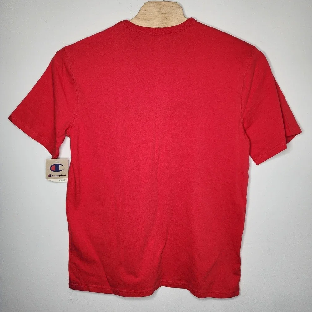 Vintage Champion‎ T-shirt Men's Size XL Red Short Sleeve Pullover Casual RARE - Picture 3 of 8